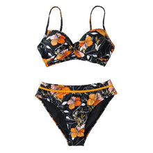 Load image into Gallery viewer, CUPSHE Push Up Floral Wrap Bikini Sets Women Sexy Thong Two Pieces Swimsuits 2021 New Girl Beach Bathing Suits Swimwear
