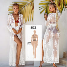 Load image into Gallery viewer, CUPSHE White Crochet Bikini Cover Up with Fringe Trim Women Sexy Hollow Tunic Beach Dress 2021 Summer Bathing Suit Beachwear
