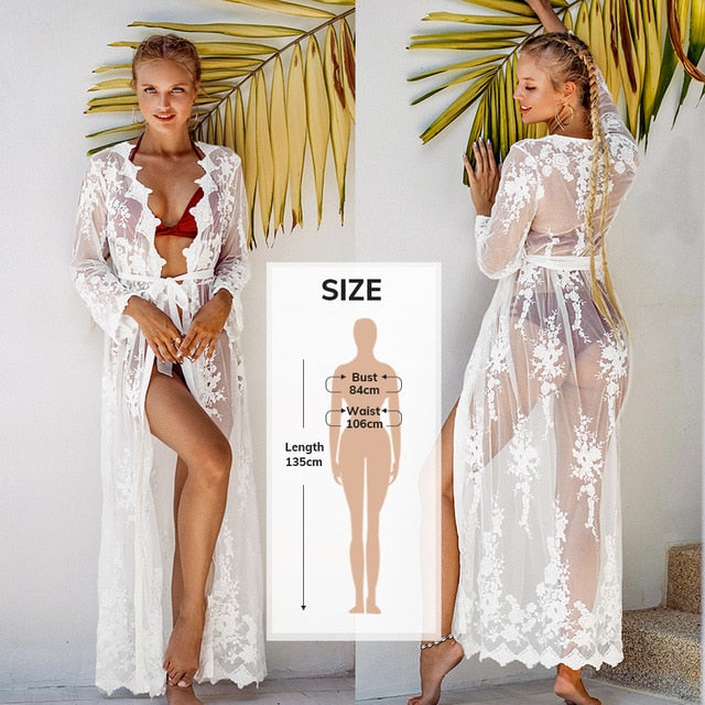 CUPSHE White Crochet Bikini Cover Up with Fringe Trim Women Sexy Hollow Tunic Beach Dress 2021 Summer Bathing Suit Beachwear