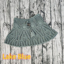 Load image into Gallery viewer, Hand Crochet Florens Skirt Women Swimwear Sexy Beach Bikini Set cover up Skirt Boho Style elastic waistband tassels
