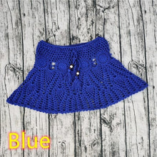 Load image into Gallery viewer, Hand Crochet Florens Skirt Women Swimwear Sexy Beach Bikini Set cover up Skirt Boho Style elastic waistband tassels
